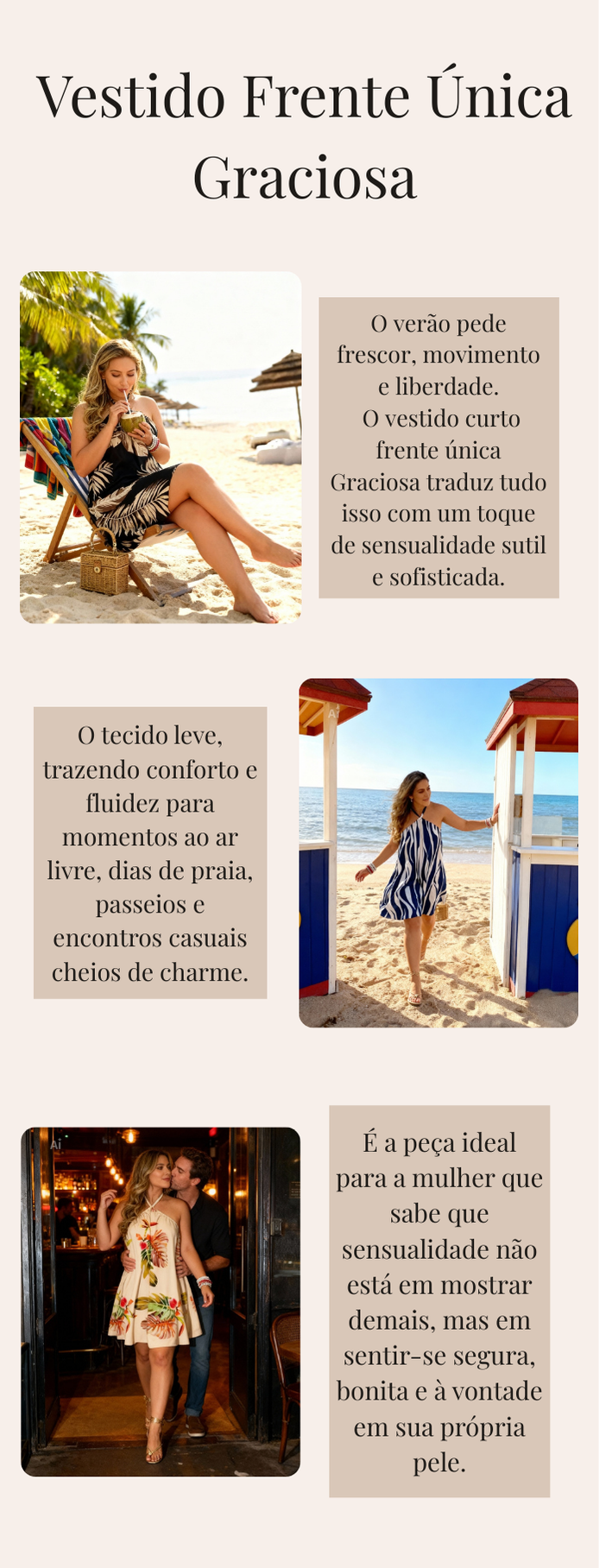 Vestido frente única